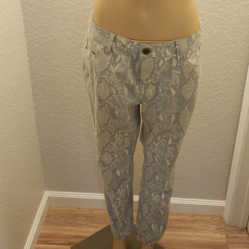 Multi color gray and cream denim size 10